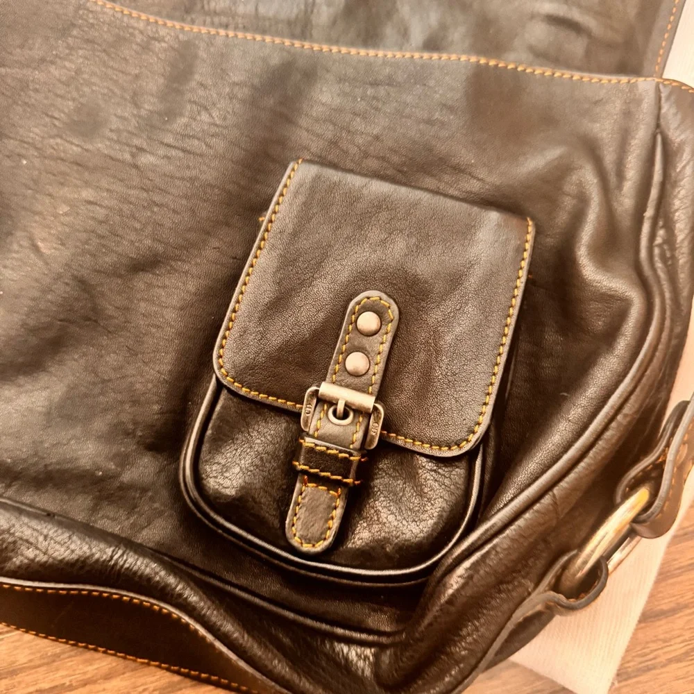 Dior Gaucho Bag in Black Leather - Picture 3 of 9